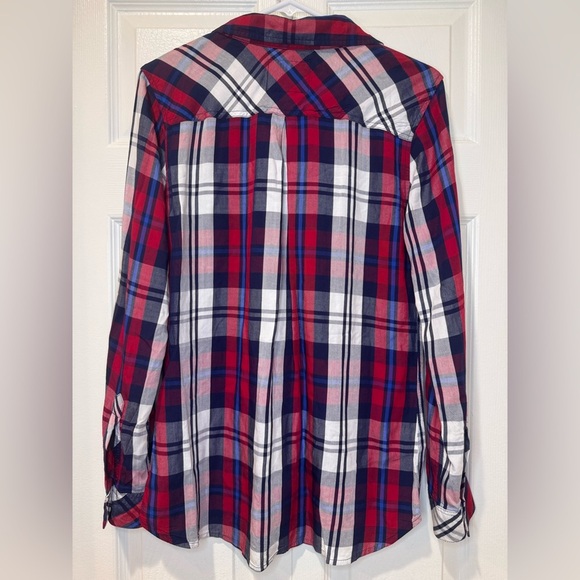 Rails Hunter Plaid Button Down White/Red/Blue Shirt Size medium. EUC - Picture 2 of 10